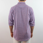 Plaid Americana Flannel Shirt // Red + Blue + White Plaid (S)