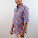 Plaid Americana Flannel Shirt // Red + Blue + White Plaid (XL)