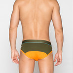 Briefs // Green + Orange (XL)