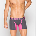 Boxer Briefs // Gray + Pink (XL)