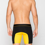 Long Boxers // Black + Yellow (XL)