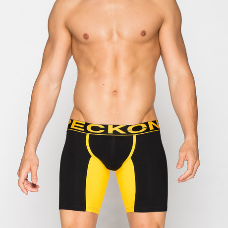 Long Boxers // Black + Yellow (S)