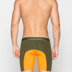 Long Boxers // Green + Orange (S)