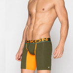 Long Boxers // Green + Orange (M)