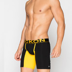 Long Boxers // Black + Yellow (XL)