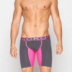 Long Boxers // Gray + Pink (L)