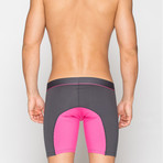 Long Boxers // Gray + Pink (S)
