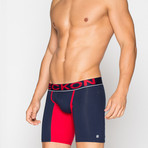 Long Boxers // Navy + Red (L)