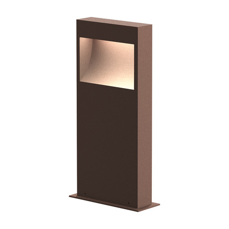 Inside Out // Square Curve™ // LED Bollard (16" // Textured Gray Finish)