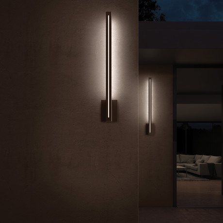 Inside Out // Stripe™ // LED Sconce (24" // Textured White Finish)