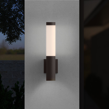 Inside Out // Round Column™ // LED Sconce (Textured White Finish)
