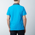 Men's Polo Shirt // Blue + Pink (2XL)