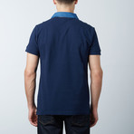 Men's Polo Shirt // Navy Stripe (XL)