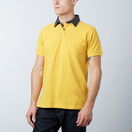 Men's Polo Shirt // Yellow + Pink (M)