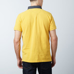 Men's Polo Shirt // Yellow + Pink (M)