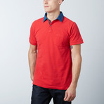 Men's Polo Shirt // Red + Pink (2XL)