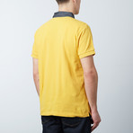Men's Polo Shirt // Yellow + Blue (L)