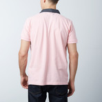 Men's Polo Shirt // Pink Flower (S)