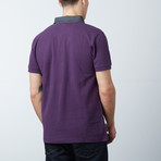 Men's Polo Shirt // Plum + Blue (2XL)