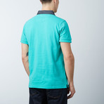 Men's Polo Shirt // Green Geo Print (S)
