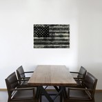 USA "Melting Film" Flag in Black & White (100 Dollar Bill) // iCanvas (26"W x 18"H x 0.75"D)