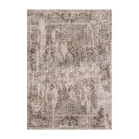 Handmade Modern Rug // Brown Stamp