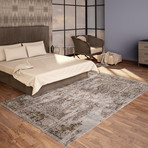 Handmade Modern Rug // Brown Stamp