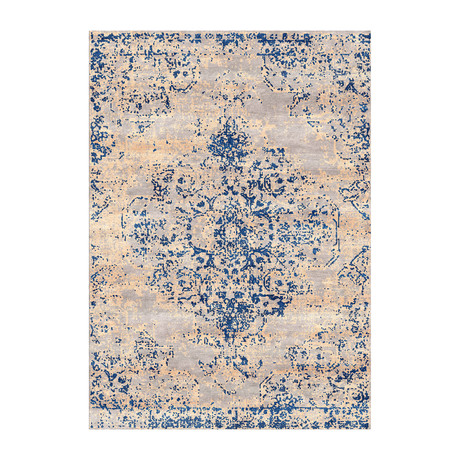 Handmade Modern Rug // Burnt Blues