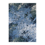 Handloom Modern Rug // Silk Charcoal + Blue