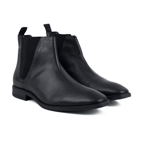 Leather Square Toe Chelsea Boot // Black (UK: 11)