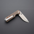 Ausus Micarta Folding Knife // Brown