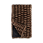 Couture Faux Fur Throw // Mink (Steel Blue)