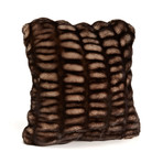 Couture Faux Fur Pillow // Shadow Mink (18"L x 18"W)