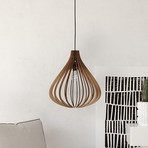 Coral Modern Wood Light Pendant