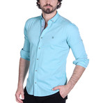 Zander Button-Up Shirt // Teal (XS)