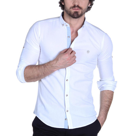 Zander Button-Up Shirt // White (XS)