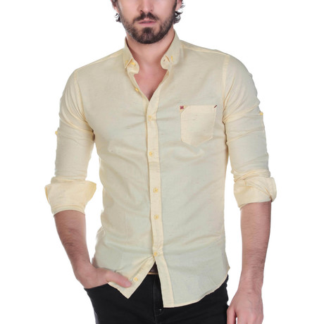 Ajax Button-Up Shirt // Yellow (XS)