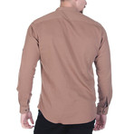 Zane Button-Up Shirt // Brown (S)