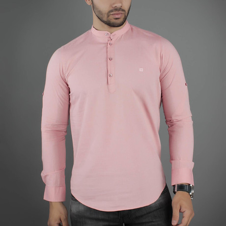 Phoenix Button-Up Shirt // Pink (L)