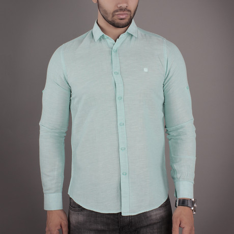 Nixon Button-Up Shirt // Green (XS)