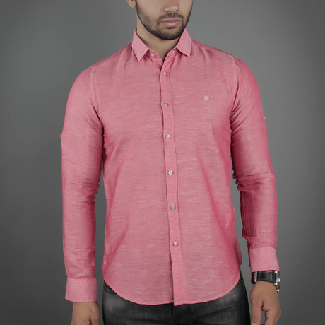 Nixon Button-Up Shirt // Pink (XS)