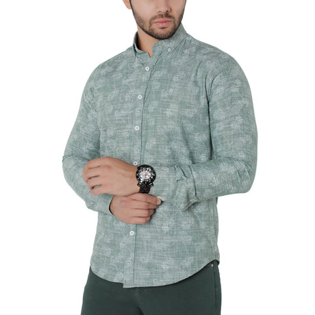 Jett Button-Up Shirt // Green (XS)