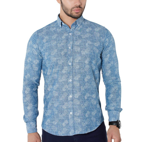 Jett Button-Up Shirt // Turquoise (XS)