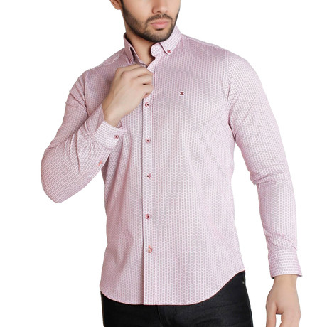 Mekhi Button-Up Shirt // Bordeaux (S)
