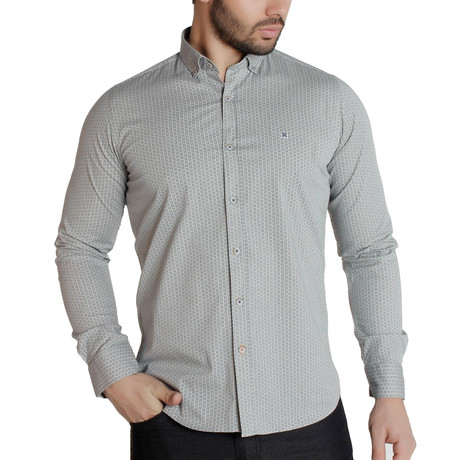 Mekhi Button-Up Shirt // Cream (L)