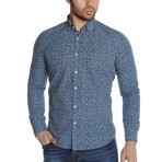 Kace Button-Up Shirt // Navy Blue (L)