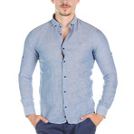 Jax Button-Up Shirt // Dark Blue (M)