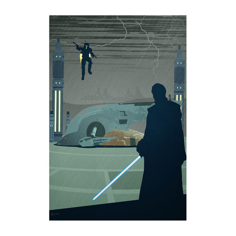 Prequel Trilogy // Minimalist Collection // Rain Battle (24"W x 36"H // Matte Finish)