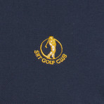 Radius Polo Shirt // Navy + Orange (S)