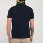 Radius Polo Shirt // Navy + Light Green (XL)
